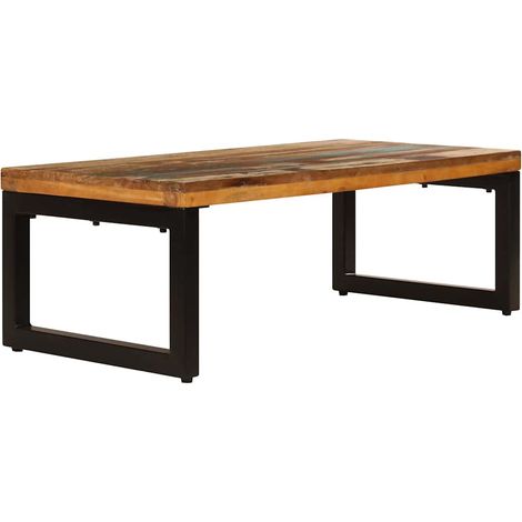 Maison Exclusive - Couchtisch 100x50x35 cm Altholz und Stahl (1/5)