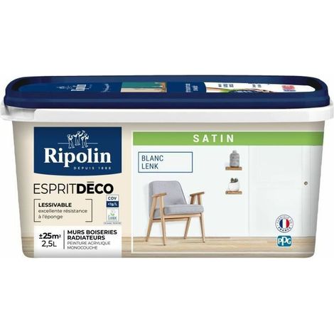 Ripolin Esprit Déco Pintura Satinada Blanca Multi-Superficies 2,5 L