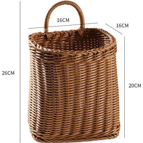 Panier de Rangement de Cuisine avec PoignéE Paniers Suspendus TisséS pour Salon Fruits Divers Organisateur Paniers TisséS à la (1/5)