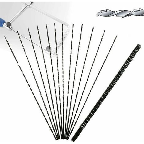 12 pièces Lames de Scie à Chantourner avec Dents en Spirale pour Scie de Coupe en Bois Métal (4) (1/4)