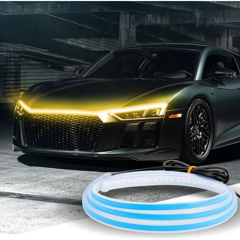 Bandes Lumineuses Pour Capot - Bande LED Flexible 150 cm - Éclairage Diurne Étanche IP68 - Tension 12 V - Pour Voitures SUV Camions (1/5)