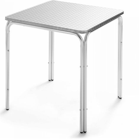 Oviala – Table de jardin carrée en aluminium anodisé – Pour 2 à 4 personnes – Dimensions 70x70cm – Hauteur 72cm – Style minimaliste et urbain (1/5)