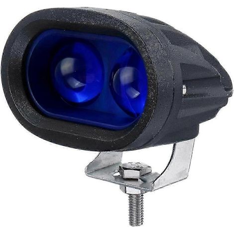 Lampe de signalisation LED bleue pour véhicule 10-80 V, compatible avec les chariots élévateurs, les camions et les voitures (20 W, usage industriel). (1/5)