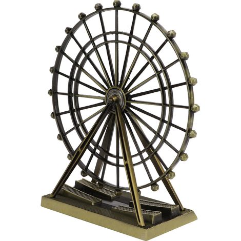 Grande Roue Ornementale en Métal Style Fer Forgé Vert, Décoration d'Intérieur pour Salon ou Bureau, Idée Cadeau Originale (1/5)
