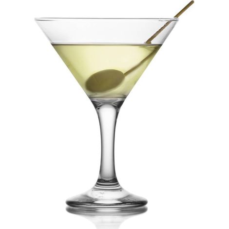Lot de 6 verres à martini pour cocktails - En verre - Avec pied - Bol à cocktail - Passe au lave-vaisselle - 6 x 150 ml (1/5)