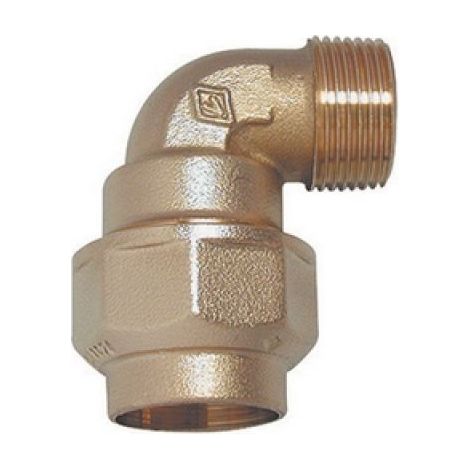 RACCORDO A GOMITO MASCHIO IN OTTONE 1"1/4 x 40