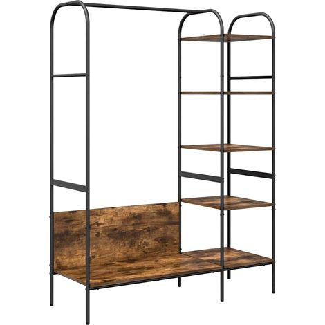 Porte-vêtements Marron 120 x 44 x 160 cm Bois d'ingénierie CFW945802 (1/5)
