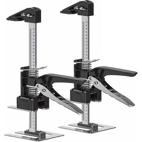 Kit d'outils à levier monobloc - cric de levage réglable en hauteur de 15,5 pouces avec poignée de serrage, compatible avec les cloisons sèches. (1/5)