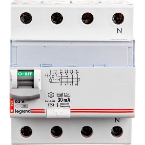 P 304 4P 63A 0,03A Typ F (HPI) Differenzialschutzschalter Serie DX3 411696