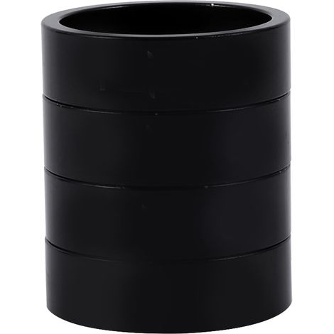 Rondelle de fourche de vélo en aluminium, 4 pièces, entretoise de tige de 10mm, casque (noir 10mm) (1/5)