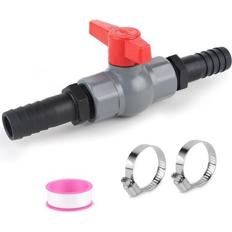 Robinet à boisseau sphérique avec raccord PVC 1 vanne d'arrêt 1" (32 mm), 2 douilles 25 mm (1/5)