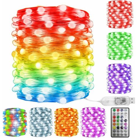 USB LED RGB Color Changing Fairy Light Indoor Flashing Light with Timer