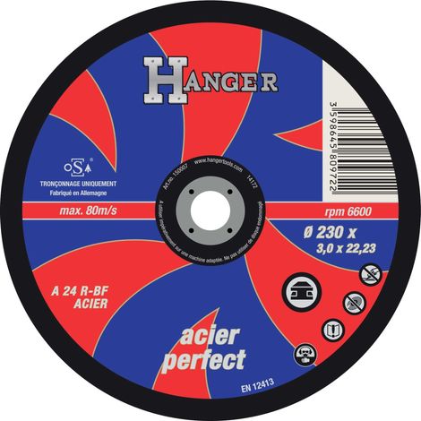 Hanger Trennschleifdisk A 24 R 125 mm 230 mm