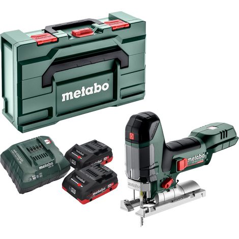 Metabo ST 18 LT 130 BL sierra de calar sin cable 18 V 130 mm sin escobillas + 2x batería LiHD 4,0 Ah + cargador + metabox