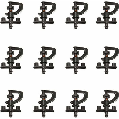 Ecleanfy - Micro-arroseur G 360° rotatif - 12 pièces, buse d'irrigation plastique pour jardin et plantes (1/5)