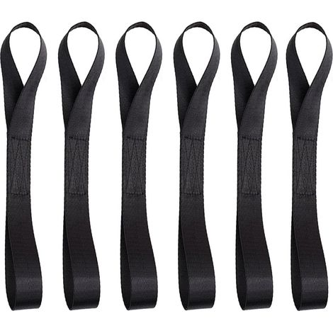 Protection Anti Rayure Sangle Moto Boucle d'Arrimage Souple 6 Pièces 200 x 25 mm Haute Résistance Noir Courroie Courte pour Fixation Vélo Guidon Remorque Coffre Bagage (1/5)