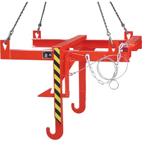 Bauer Kipptraverse für Baustoffbehälter BBT, lackiert, Feuerrot