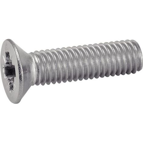 Vis à métaux tête fraisée pozidrive inox - Longueur: 40 - Qualite Inox: A2 - Diamètre: 6 (1/4)