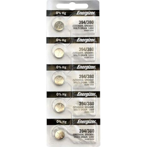Lot de 5 Piles Boutons à oxyde d’Argent Energizer 394 pour Montre - SR936SW 5 Unité (Lot de 1)