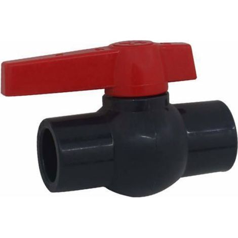 Vanne PVC à coller 50 mm - boisseau sphérique (robinet à bille) pour piscine (1/5)