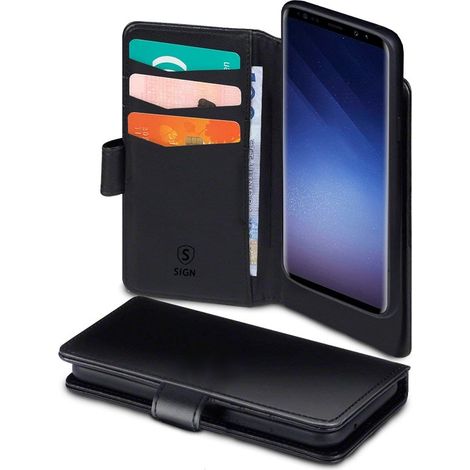 Custodia a portafoglio SiGN 2 in 1 per Huawei P30 Pro - nera