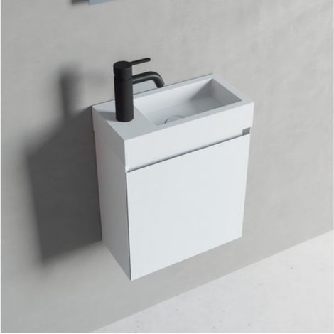 Lavabo SPRING VOW RIHO 40x20x8 cm en composite de marbre (1/3)