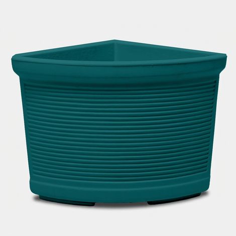 Vaso da esterno angolare in polietilene Millerighe Orizzontale - Verde 2 (1/3)