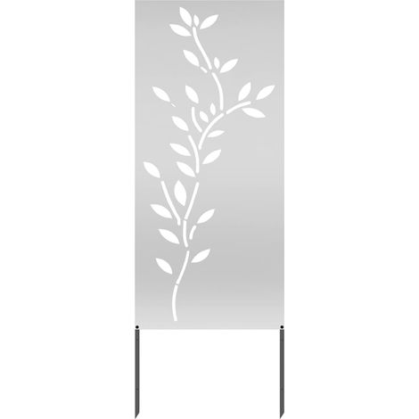 Panneau décoratif de jardin Argent 50 x 140 cm Acier galvanisé CFW726220 (1/5)