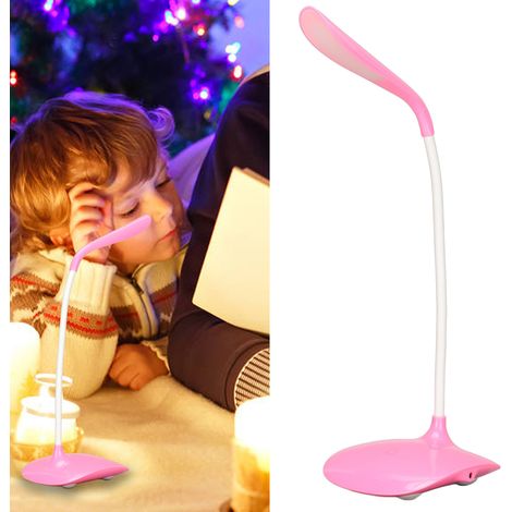 Stilvolle LED-Schreibtischlampe, komfortable berührungsempfindliche Leselampe, 360° verstellbar, USB-aufladbar (1/5)