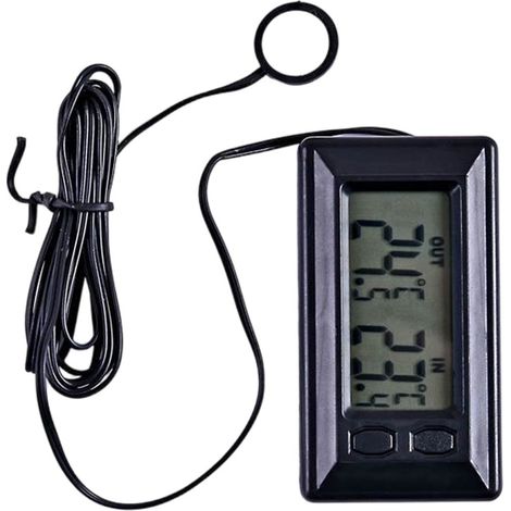Auto-Innen-/Außenthermometer, digitales LCD-Display, 1,5 m Kabel, für Fahrzeugtemperatur (1/5)