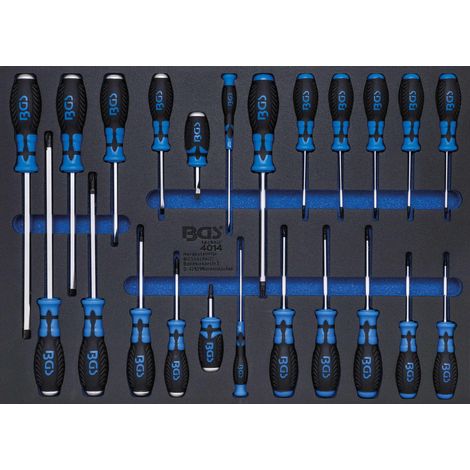 BGS Juego profesional de destornilladores negro 23 piezas