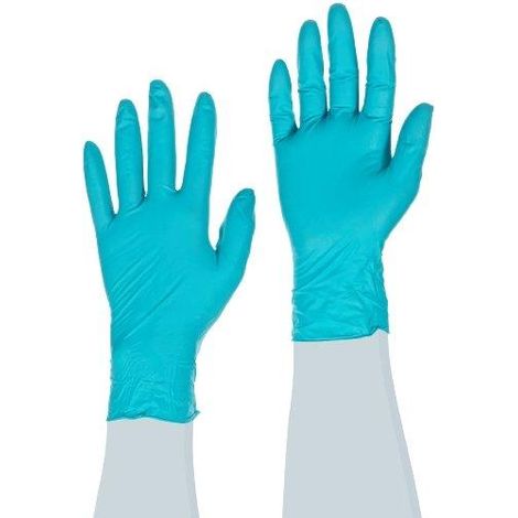 Guantes Industriales Desechables TouchNTuff 92-500 Nitrilo Verde Talla S 6.5 7
