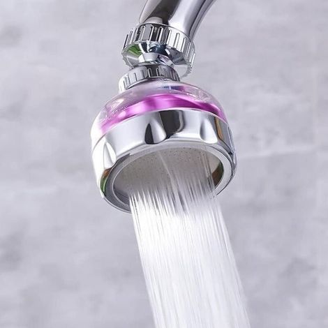 Küchenhahn-Umsteller-Verlängerung, Wasserhahn-Umsteller, Küchenspülen-Verlängerung, 360° schwenkbarer Auslauf, Spülbeckensieb, wassersparender Duschkopf für Küchenspüle (kurz)