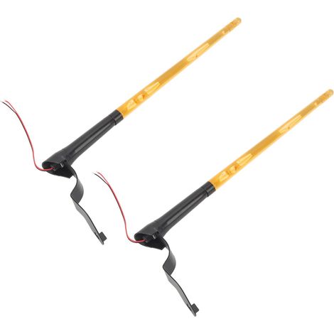 Lot de 2 lampes fouet lumineuses ambrées de 340 mm de long pour antenne de mât de drapeau, pour VTT/UTV. (1/5)
