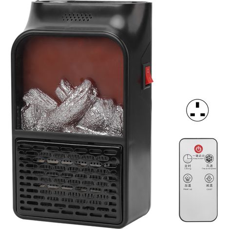 Radiateur céramique portable 900W avec effet flamme - Ventilateur chauffant électrique PTC - Prise UK (1/5)