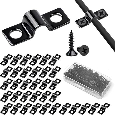 Accesorios de fijación de abrazadera metálica, accesorios de fijación para cerca de doble alambre, abrazadera en U de doble alambre con orificio en U, abrazadera para tubo, clips para tubo, abrazadera (1/3)