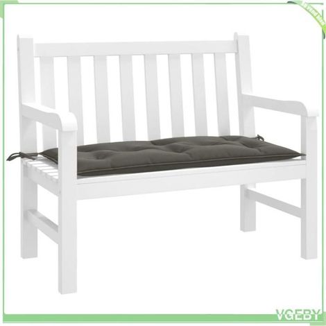 Coussin de banc de jardin - FAFEISY - 4002532 - gris foncé mélangé - 100x50x7 cm - polyester anti-UV, fibres creuses (1/5)