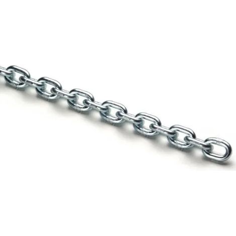 CATENA TIPO GENOVESE ZINCATA MISURE MAGLIA ESTERNA 43.5 mm x 24.5 mm - DIAMETRO MAGLIA 6.5 mm - CARICO MAX 575 Kg