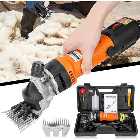 Esquiladora eléctrica profesional para ovejas, 690 W, 2400 RPM, 6 velocidades, cable de alimentación de 5 metros, para ganado (ovejas, alpacas y cabras).