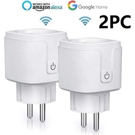 Prise Connectée - SWAREY - 2pc - 16A - Compatible Alexa et Google Home - Contrôle à distance (1/4)