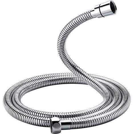 Flexible de douche universel (G1/2 po, 2 m), anti-torsion, anti-pliage, acier inoxydable/chrome (1/5)