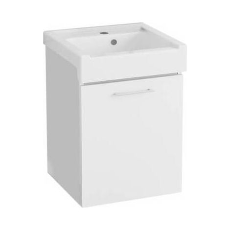 MOBILE LAVATOIO SOSPESO CON LAVABO IN CERAMICA 1 ANTA Misura: Bianco Classico - LxP 50x50 cm