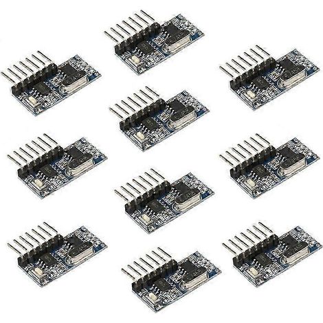 10 modules de décodage de code d'apprentissage pour récepteurs RF 433 MHz, sortie sans fil 4 canaux 433 MHz pour l'encodage de télécommande kns (1/5)