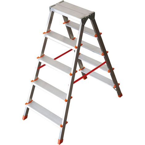Escabeau pliant 5 marches - Hauteur max. de travail 3.05m - FI-5