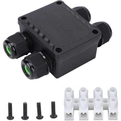 Boîte de jonction étanche IP68 avec 4 entrées de câble pour câbles de 10 à 14 mm, idéale pour les installations extérieures et sous-marines. (1/5)