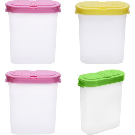 Boîte À Épices - Récipient Hermetique En Plastique Sans BPA - Pour Cuisine Intérieure Ou Extérieure - Lot De 4 Petites Boîtes (1/5)