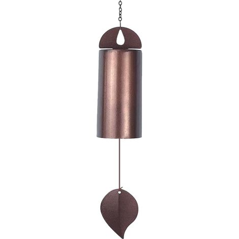 Carillon à vent cylindrique en bronze de 26 pouces avec son méditatif profond – Décoration de jardin élégante pour des sons apaisants (1/5)
