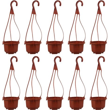 Pot suspendu octogonal en plastique, fonctionnel et peu encombrant, idéal pour le jardin balcon (1/5)