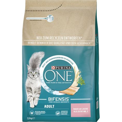 Purina One Katzenfutter Adult reich an Lachs 2,8 kg (1/3)