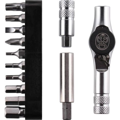 Tournevis Cliquet Convertible 1/4, Adaptateur et Rallonge Acier chrome vanadium, embouts H2-H8 T25 T30 PH1 SL4, vissage dévissage rapide (1/5)